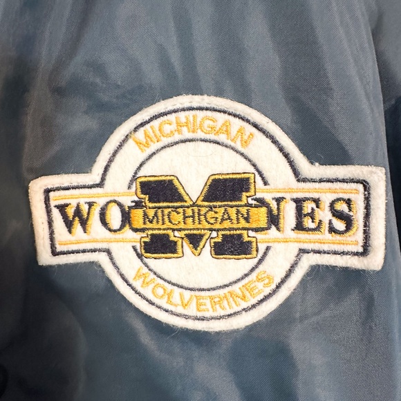 RARE Vintage University of Michigan Wolverines Jacket Windbreaker Chalk Line - L - Picture 3 of 4